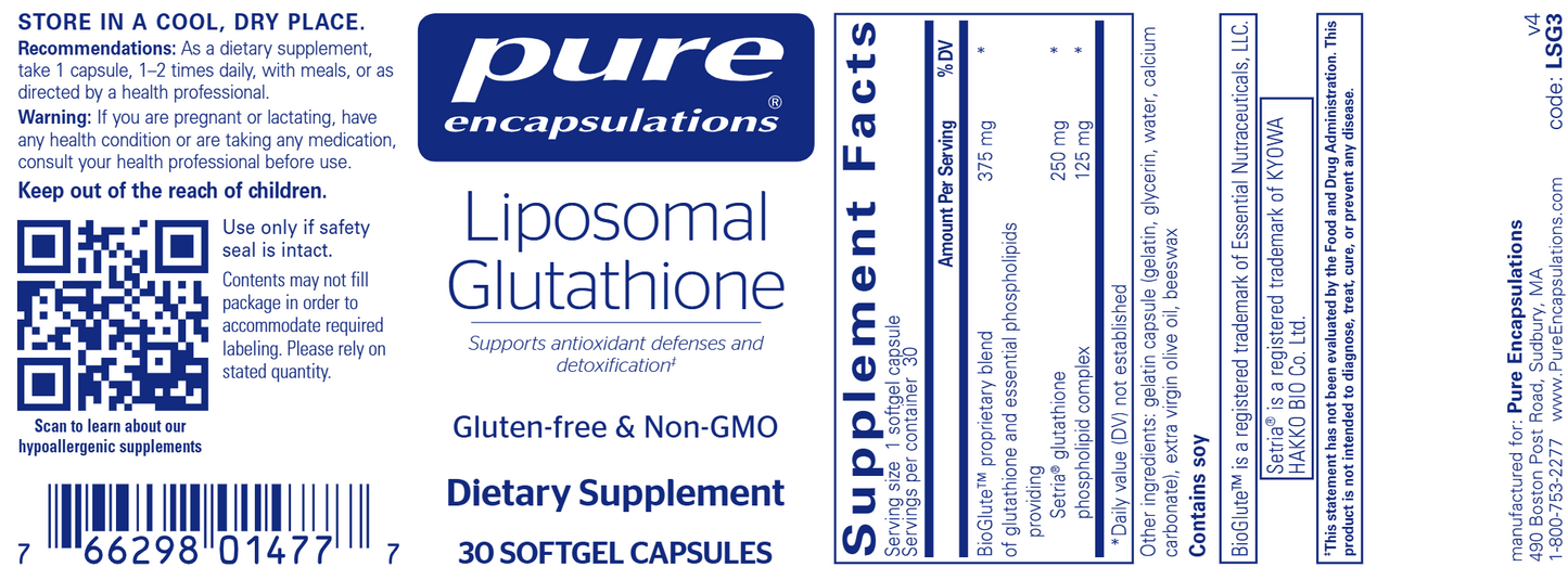 Liposomal Glutathione 375 mg - 30 Capsules