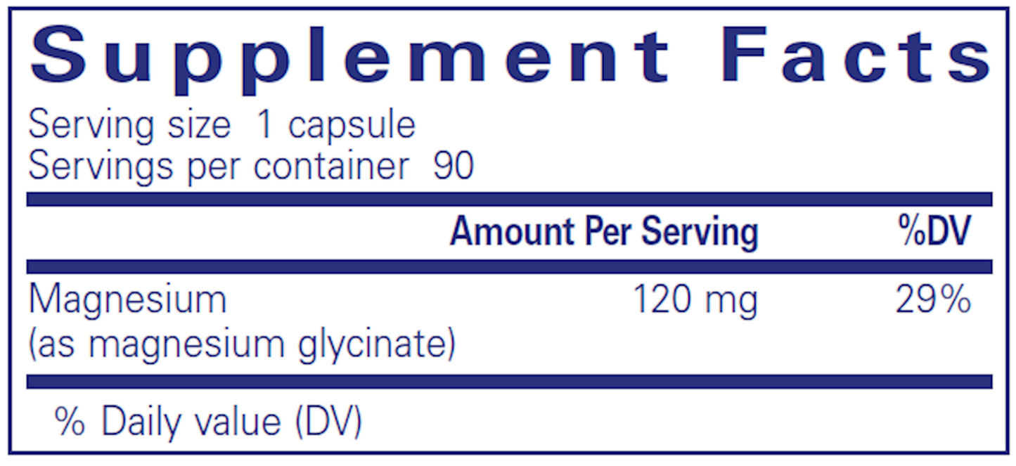Magnesium Glycinate 120mg - 90 Capsules